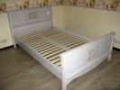 Кровать в детскую комнату; Массив дуба + МДФ + шпон дуба