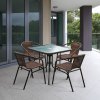 Комплект мебели Николь-2A TLH-037AR3/080SR-80х80 Cappuccino (4+1)