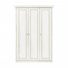 Шкаф 3-х дверный без зеркал Палермо Айвори; 1590*654*2254, МДФ, шпон дуба, Патина, классика