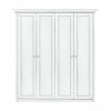 Шкаф 4-х дверный без зеркал Палермо Белый; 2040*654*2254, МДФ, шпон дуба, Патина, классика