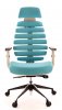 Офисное кресло Everprof Ergo Grey ткань бирюзовый; 49x125x50, на колесах, Механизм качиния, регулировка глубины сидения, регулируемые подлокотники