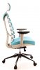 Офисное кресло Everprof Ergo Grey ткань бирюзовый; 49x125x50, на колесах, Механизм качиния, регулировка глубины сидения, регулируемые подлокотники