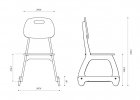Стул Тэдди; штабелируемый растущий стул для детей 3-7 лет