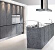 Кухня каменный шпон 012; BLUM, стиль лофт, модерн, хай-тек