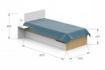 Кровать 120х200 X-OAK; МДФ с гравировкой