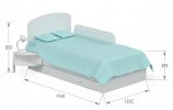 Кровать 120x190 Basic; МДФ, ЛДСП