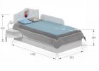 Кровать 90x190 Frozen; МДФ с рисунком Холодное сердце, ЛДСП