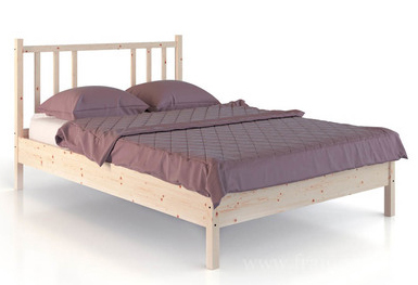 Кровать Карелия; массив сосны