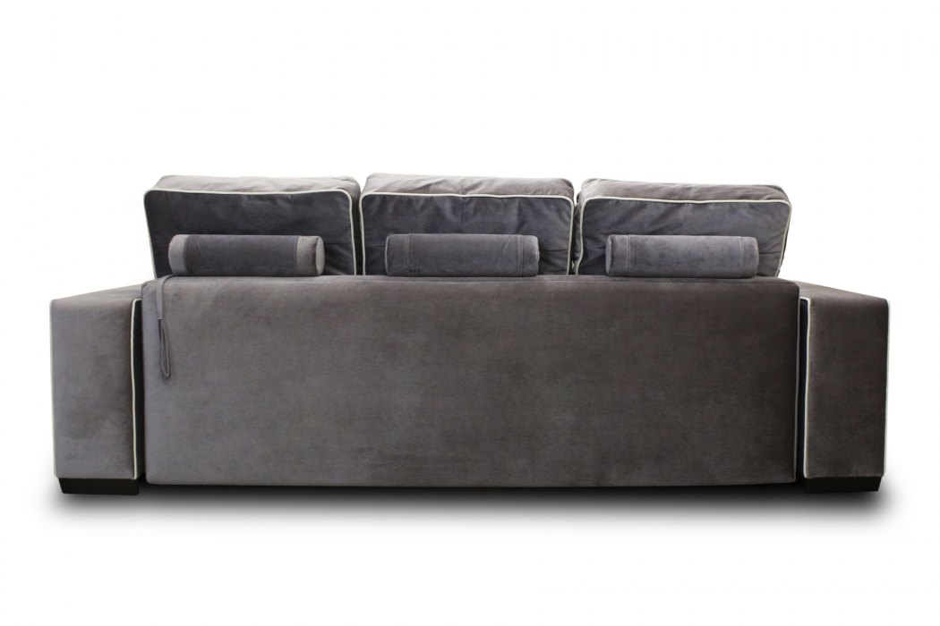 Выкатной диван с узкими подлокотниками