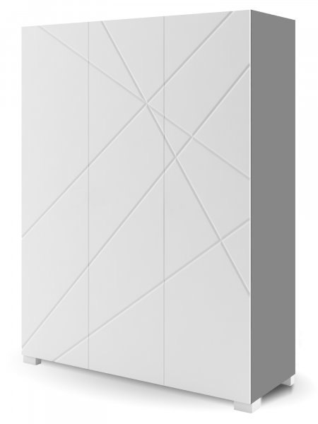 Шкаф трехдверный 150 X Grey; МДФ с гравировкой