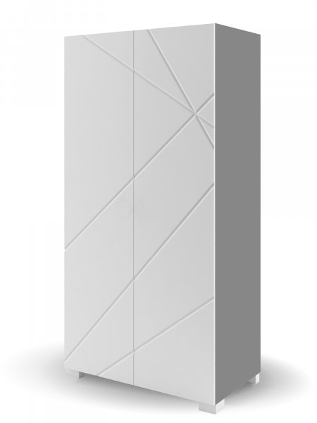 Шкаф 100 X Grey; двухдверный, МДФ с гравировкой