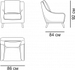 Кресло Рич; 86 х 84 х 92, нераскладное, без ящика