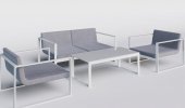 Лаунж зона Delizia; комплект из всесезонного алюминия, диван, кресла, стол