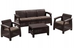 Садовый комплект для отдыха AFM-1030A; диван 3х местный, 2 кресла, стол, пластик имитирующего ротанг