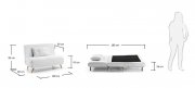 Мягкая кровать-диван Tupana; 100*85*82, Экокожа, прямой, без ящика