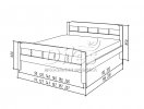 Кровать Дачная; 90х200 Дерево сосна, массив