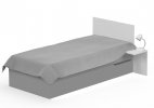 Кровать 120 x 200 X Grey; МДФ с гравировкой