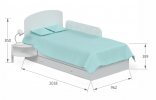 Кровать 90x200 Basic; МДФ, ЛДСП