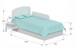 Кровать 90x190 Basic; МДФ, ЛДСП