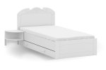 Кровать 90x170 Bianco Fiori; МДФ с гравировкой, ЛДСП