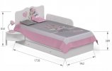 Кровать 90x170 Minnie Mouse; МДФ с рисунком Минни Маус, ЛДСП